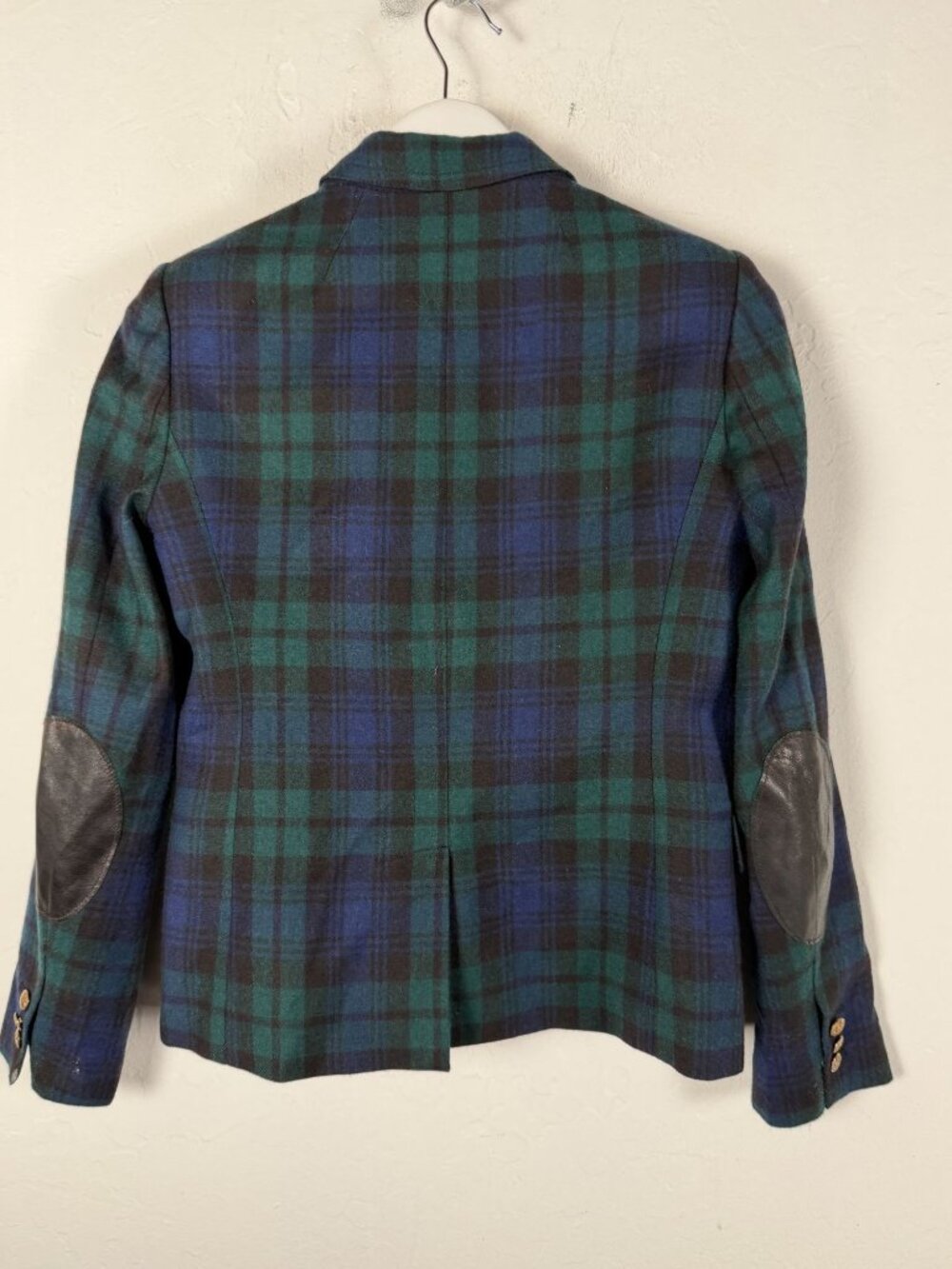 J.Crew Schoolboy Blazer Black Watch Plaid Wool Gold Button Preppy Wool Size 4 - Picture 3 of 13